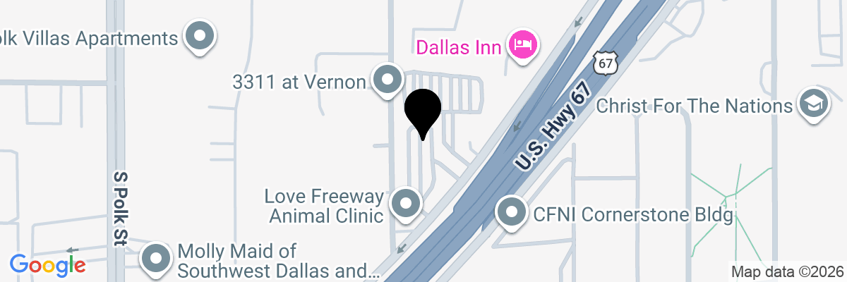 Map showing facility locations