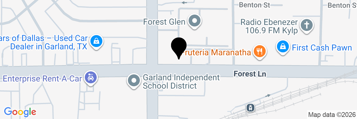Map showing facility locations