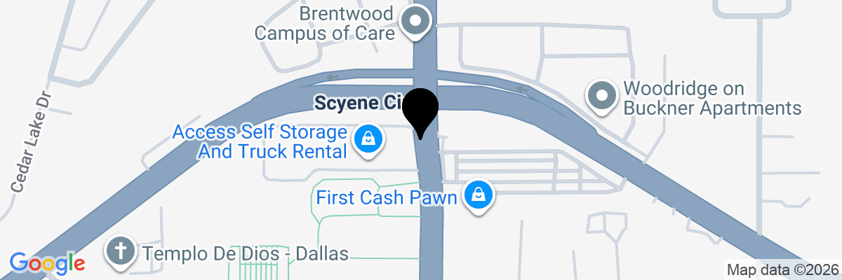 Map showing facility locations