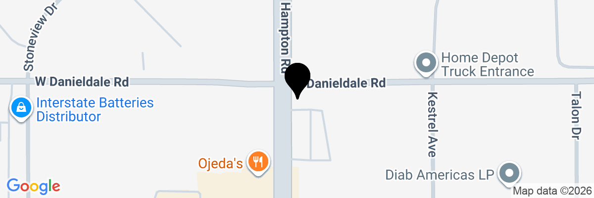 Map showing facility locations