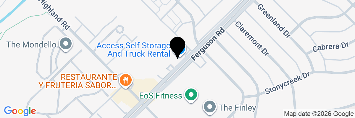 Map showing facility locations